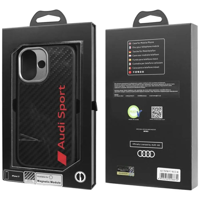 Audi R8 Carbon Fiber MagSafe Case for iPhone 17 - Black - Cell phone cases and covers<<<HurtelXML