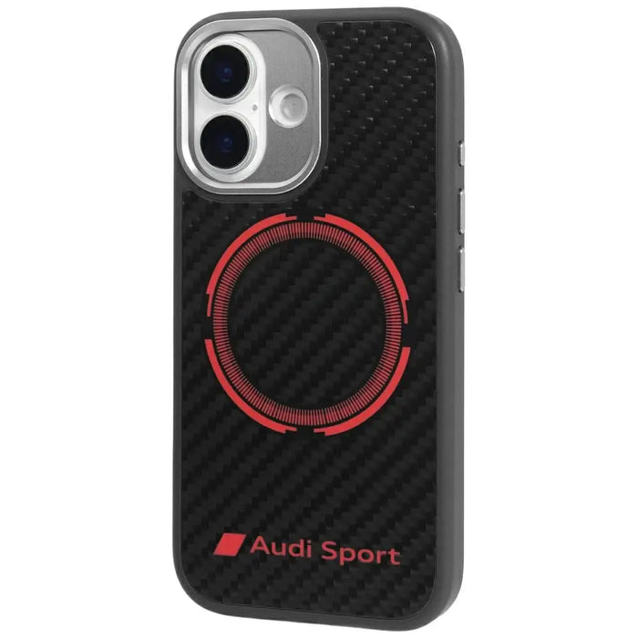 Audi RSQ Carbon Fiber Sport Red Circle MagSafe Case for iPhone 17 - Black - Cell phone cases and covers<<<HurtelXML