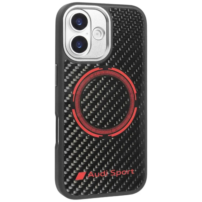 Audi RSQ Carbon Fiber Sport Red Circle MagSafe Case for iPhone 17 - Black - Cell phone cases and covers<<<HurtelXML