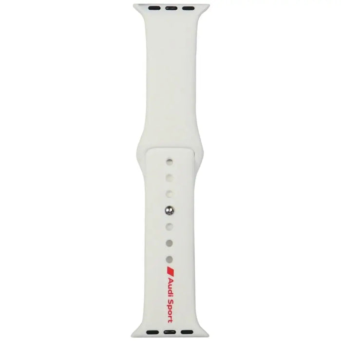 Audi Sport Red Logo Silicone Watch Strap for Apple Watch 40 / 41 / 42 mm - white - Other cell phone
