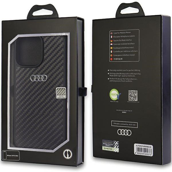 Audi Carbon Fiber iPhone 14 Pro Max 6.7" black/black hardcase AU-TPUPCIP14PM-R8/D2-BK