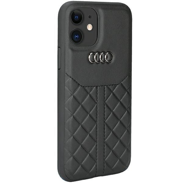 Audi Genuine Leather iPhone 12/12 Pro 6.1" black/black hardcase AU-TPUPCIP12P-Q8/D1-BK