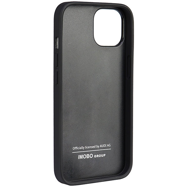 Audi Genuine Leather iPhone 14 6.1" black/black hardcase AU-TPUPPCIP14-Q8/D1-BK