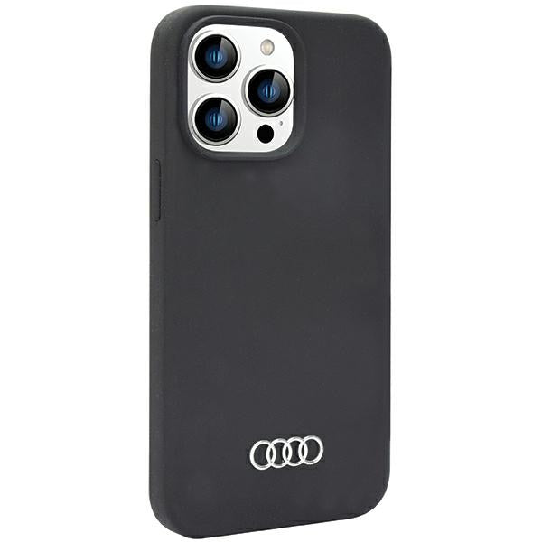 Audi Silicone Case iPhone 14 Pro 6.1" black/black hardcase AU-LSRIP14P-Q3/D1-BK