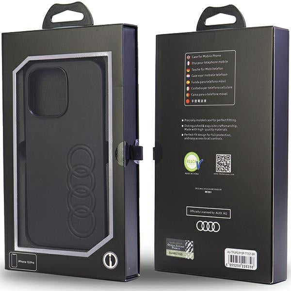 Audi Synthetic Leather iPhone 13 Pro / 13 6.1" black/black hardcase AU-TPUPCIP13P-TT/D1-BK