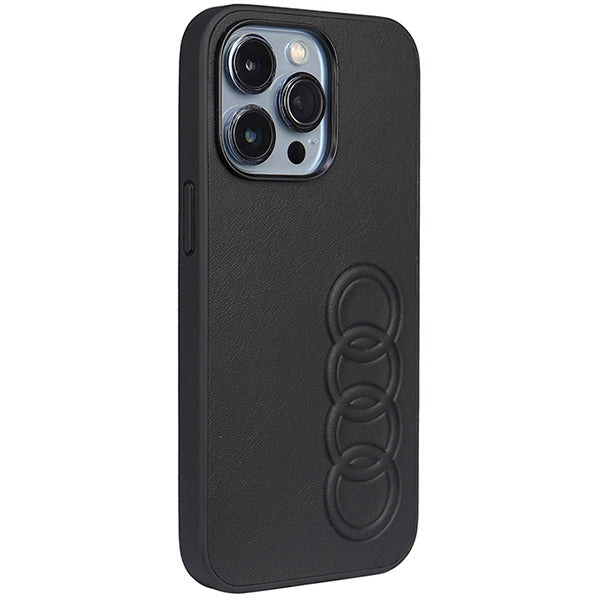 Audi Synthetic Leather iPhone 13 Pro / 13 6.1" black/black hardcase AU-TPUPCIP13P-TT/D1-BK
