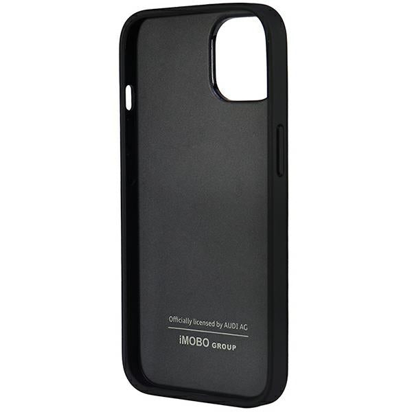 Audi Synthetic Leather iPhone 14 6.1" black/black hardcase AU-TPUPPCIP14-TT/D1-BK