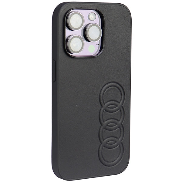 Audi Synthetic Leather iPhone 14 Pro 6.1" black/black hardcase AU-TPUPPCIP14P-TT/D1-BK
