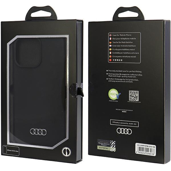 Audi Silicone Case for iPhone 15 Pro Max - black