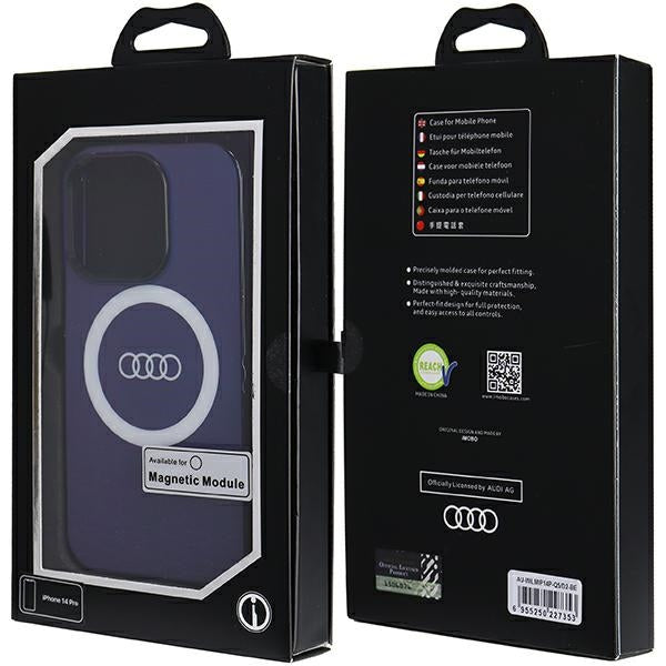 Audi IML Big Logo MagSafe case for iPhone 14 Pro - blue