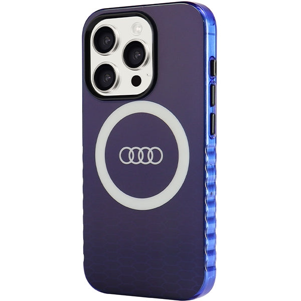 Audi IML Big Logo MagSafe case for iPhone 15 Pro - blue