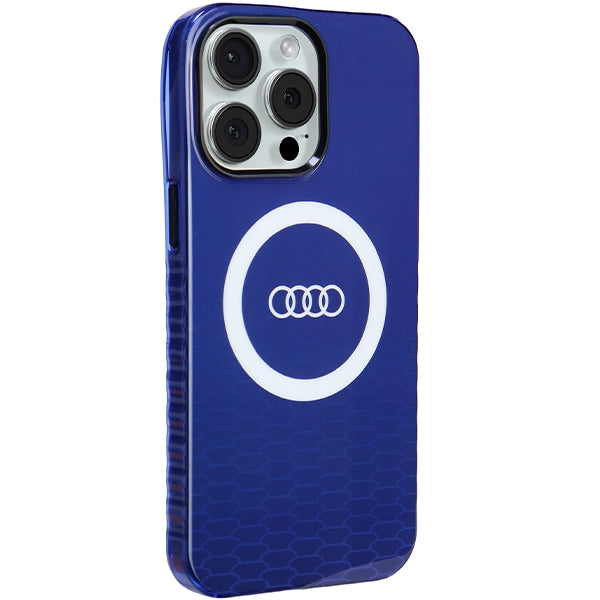 Audi IML Big Logo MagSafe case for iPhone 15 Pro Max - blue