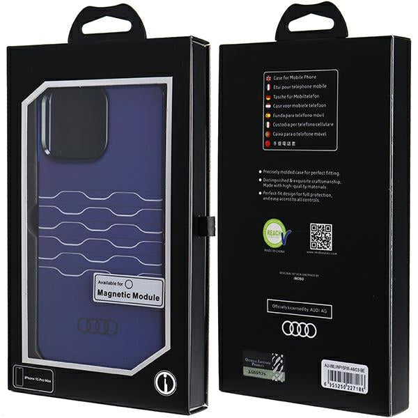 Audi IML MagSafe case for iPhone 15 Pro Max - blue
