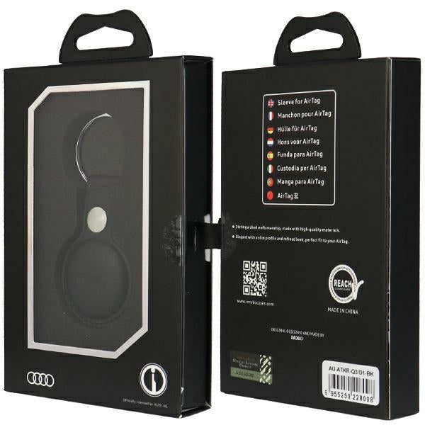 Audi Synthetic Leather AirTag case - black