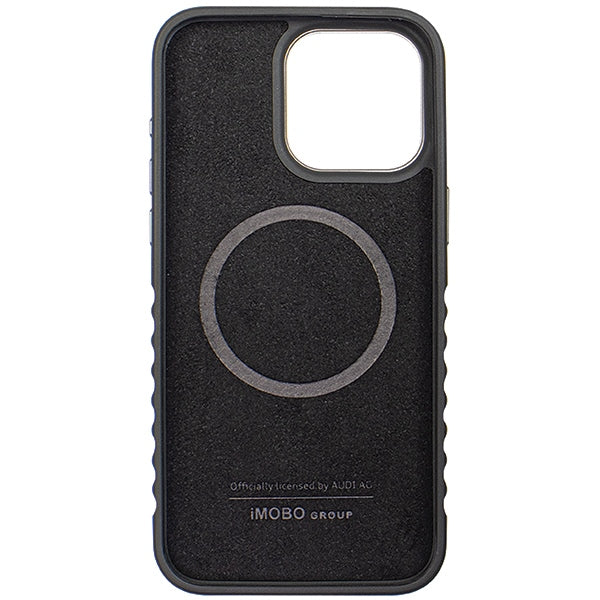 Audi Genuine Leather case with MagSafe for iPhone 14 Pro Max - black and red