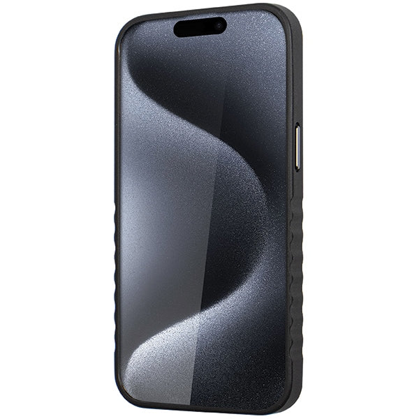 Audi Genuine Leather case with MagSafe for iPhone 15 Pro - black and red