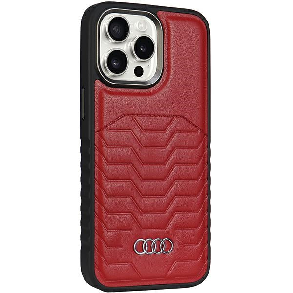 Audi Synthetic Leather case with MagSafe for iPhone 14 Pro - red