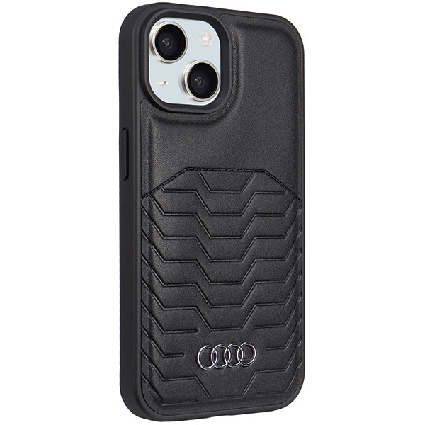 Audi Synthetic Leather Case with MagSafe for iPhone 15/14/13 - Black