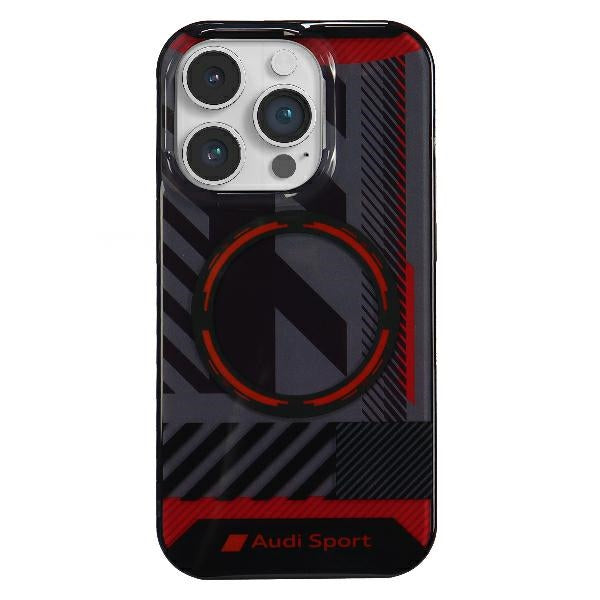 Audi IML Sport MagSafe Case iPhone 14 Pro Max 6.7" black/black hardcase AU-IMLMIP14PM-RSQ/D2-BK