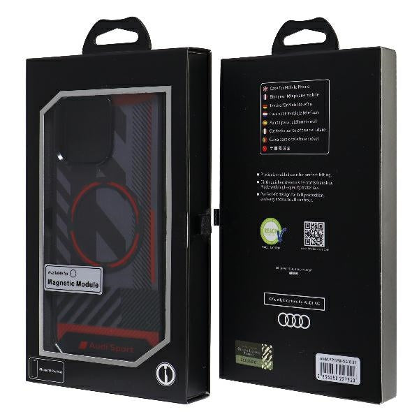 Audi IML Sport MagSafe Case iPhone 15 Pro Max 6.7" black/black hardcase AU-IMLMIP15PM-RSQ/D2-BK