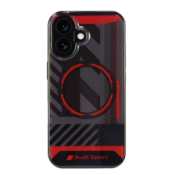 Audi IML Sport MagSafe iPhone 16 6.1" black/black hardcase AUS-IMLMIP16-RSQ/D2-BK
