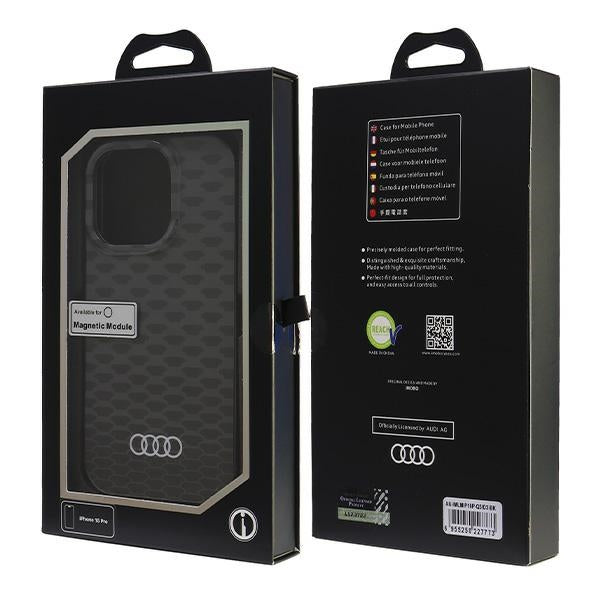 Audi IML Stitching Pattern MagSafe iPhone 16 Pro 6.3" black/black hardcase AU-IMLMIP16P-Q5/D3-BK