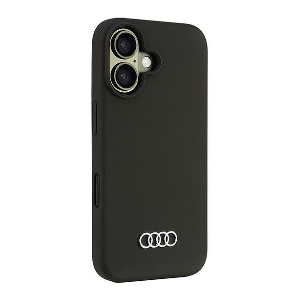 Audi Silicone Case iPhone 16 6.1" black/black hardcase AU-LSRIP16-Q3/D1-BK