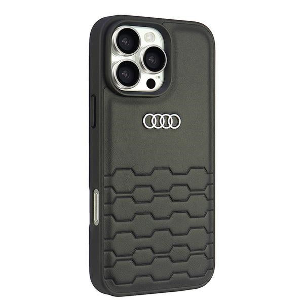 Audi Synthetic Leather iPhone 16 Pro Max 6.9" black/black hardcase AU-TPUPCIP16PM-GT/D2-BK