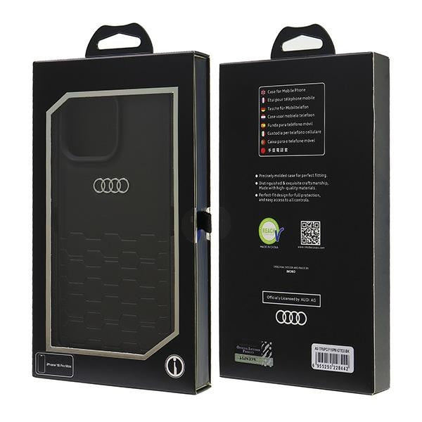Audi Synthetic Leather iPhone 16 Pro Max 6.9" black/black hardcase AU-TPUPCIP16PM-GT/D2-BK