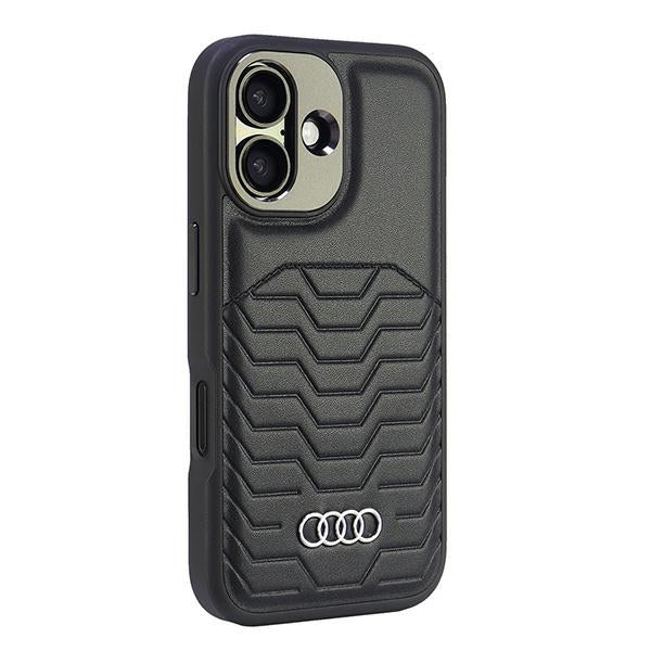 Audi Synthetic Leather MagSafe iPhone 16 6.1" black/black hardcase AU-TPUPCMIP16-GT/D3-BK