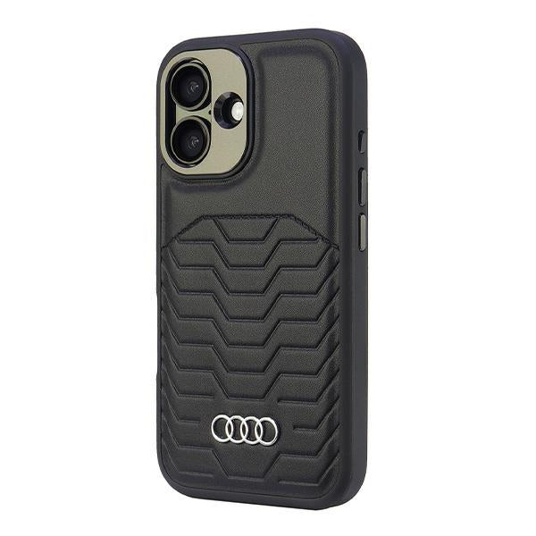 Audi Synthetic Leather MagSafe iPhone 16 Plus 6.7" black/black hardcase AU-TPUPCMIP16M-GT/D3-BK