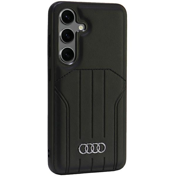 Audi Synthetic Leather MagSafe S24 S921 black/black hardcase AU-TPUPCMS24-Q5/D1-BK