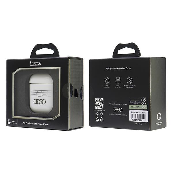 Audi IML Geometric Pattern Case for AirPods 1 / 2 - White