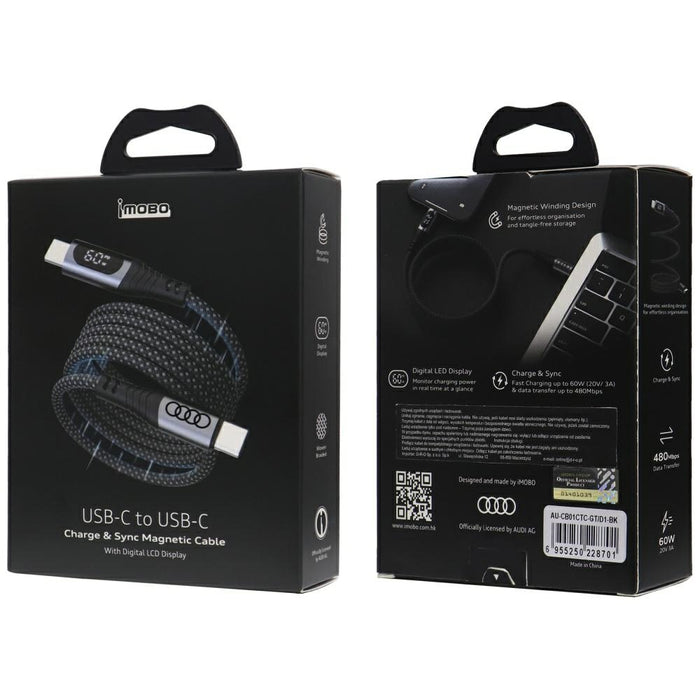 USB-C / USB-C Audi 2.0 Cable 20V 3A 60W - Black