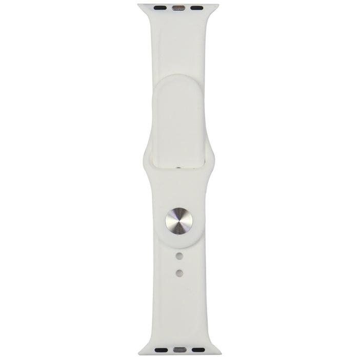 Audi Sport Red Logo Silicone Watch Strap for Apple Watch 40 / 41 / 42 mm - white