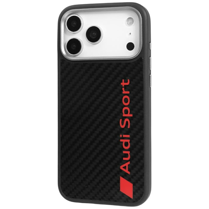 Audi R8 Carbon Fiber MagSafe Case for iPhone 17 Pro Max - Black