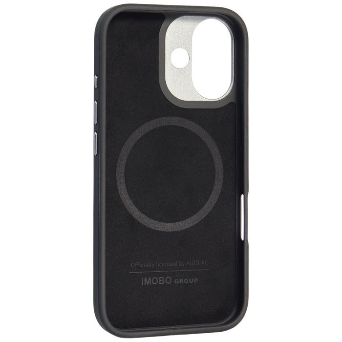 Audi RSQ Carbon Fiber Sport Red Circle MagSafe Case for iPhone 17 - Black