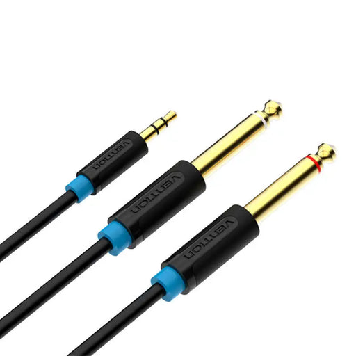 Audio Cable 3.5mm TRS to 2x 6.35mm Vention BACBF 1m (black) - Audio cables<<<Audio<<<InnproXML