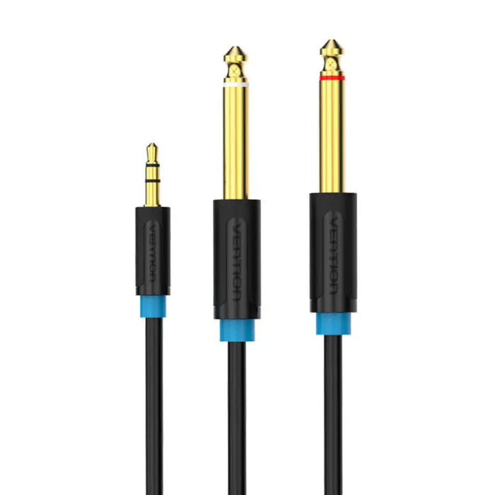 Audio Cable 3.5mm TRS to 2x 6.35mm Vention BACBF 1m (black) - Audio cables<<<Audio<<<InnproXML