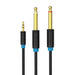 Audio Cable 3.5mm TRS to 2x 6.35mm Vention BACBF 1m (black) - Audio cables<<<Audio<<<InnproXML