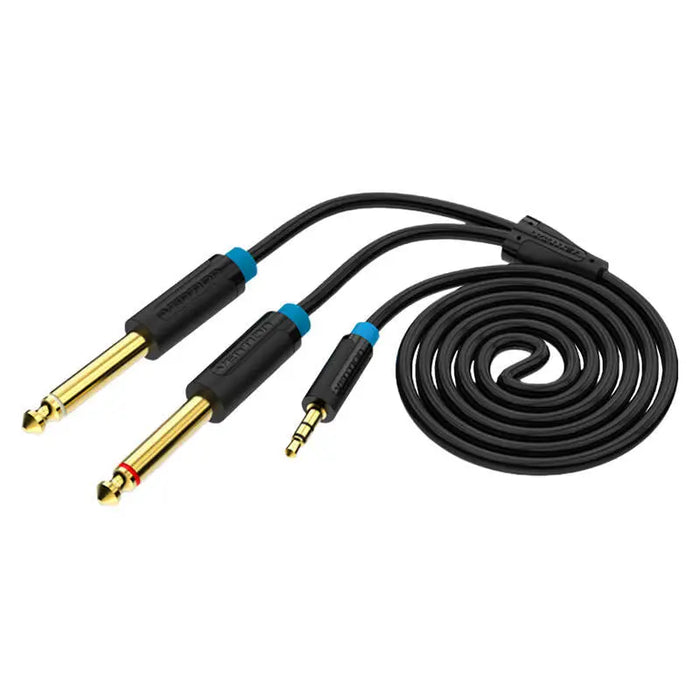 Audio Cable 3.5mm TRS to 2x 6.35mm Vention BACBH 2m (black) - Audio cables<<<Audio<<<InnproXML