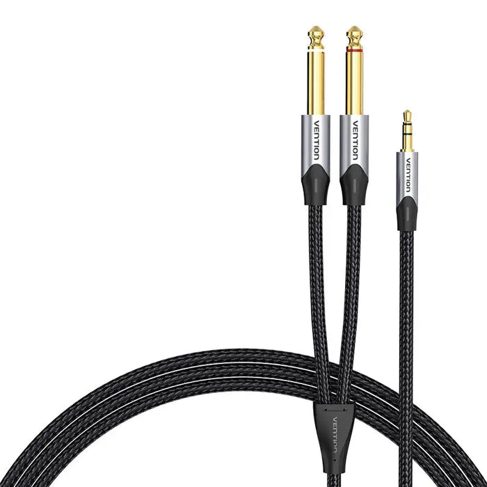 Audio cable mini jack 3.5mm to 2x jack 6.35mm male Vention BARHL 10m - Audio cables<<<Audio<<<InnproXML
