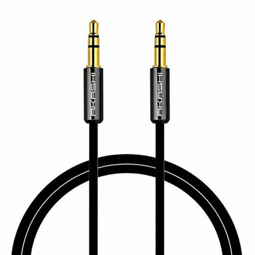 Audio Jack Cable (3.5mm) Akashi ALTJ 35 B 1 m Black - Електроника Телевизори<<<Компютри| Електроника<<<BigBuy&&&Аудио и