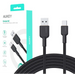 AUKEY CB-NAC2 USB-C Type-C Power Delivery PD 60W 3A 1.8m Nylon Black - USB cablesAKG-KAB<<<GSM accessoriesAKG<<<ActionPL