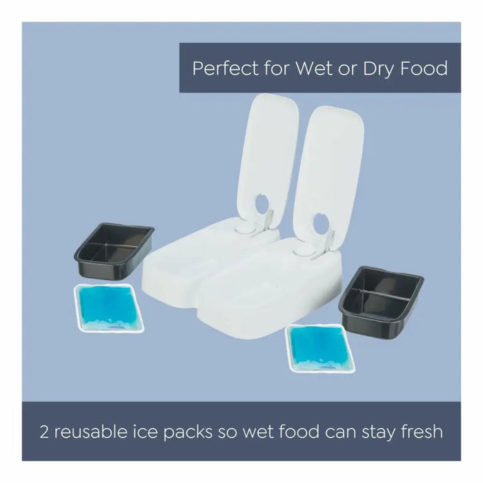 Automatic feeder Trixie White Black Acrylic Plastic - Домашни Животни<<<Дом Градина<<<BigBuy&&&Купички за храна и