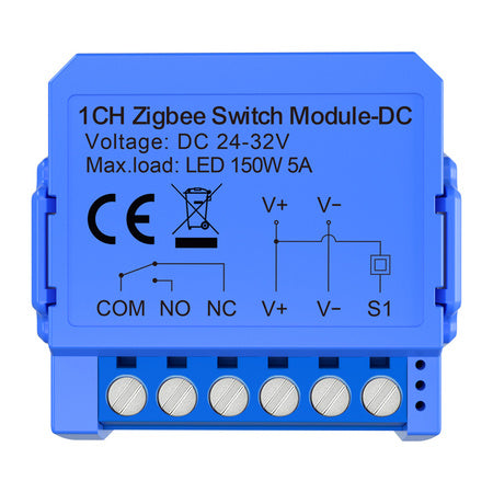 Avatto ZWSM16-DC32V-1 1-channel ZigBee switch module with a potential-free contact