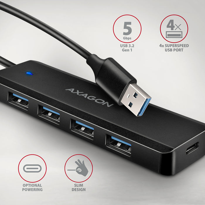 USB TRAVEL HUB AXAGON USB-A HUE-C1A