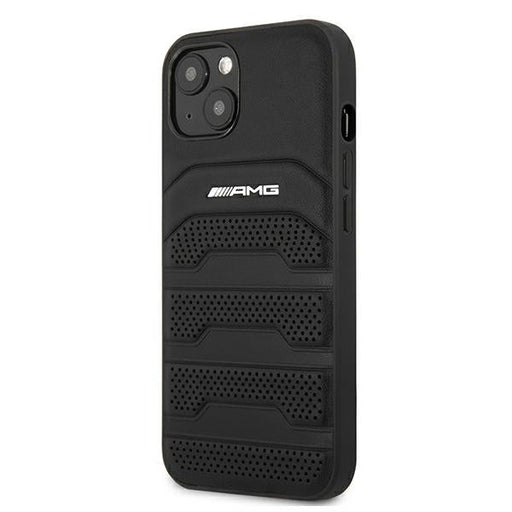 AMG Leather Debossed Lines case for iPhone 13 mini - black - Cell phone cases and covers<<<HurtelXML