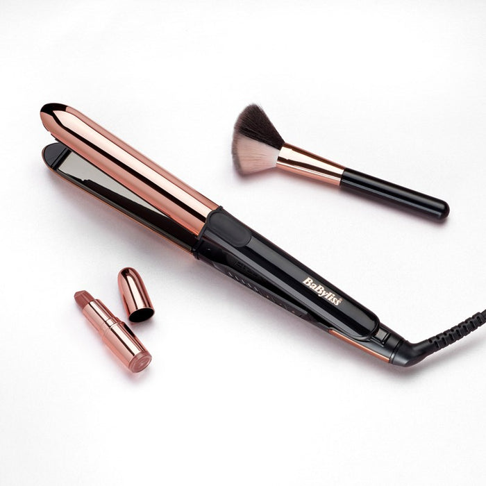 BaByliss Straight & Curl Brilliance Curling iron Warm Black, Rose 3 m