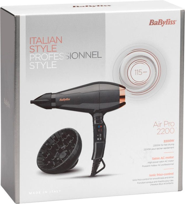 Hairdryer Babyliss 6719DE Black Grey 2200 W